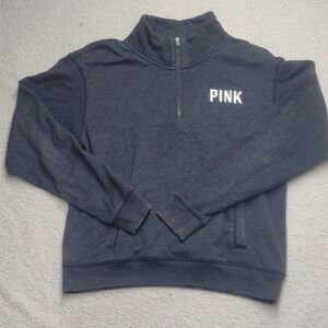 PINK Victoria's Secret Gray Half Zip Pullover size small